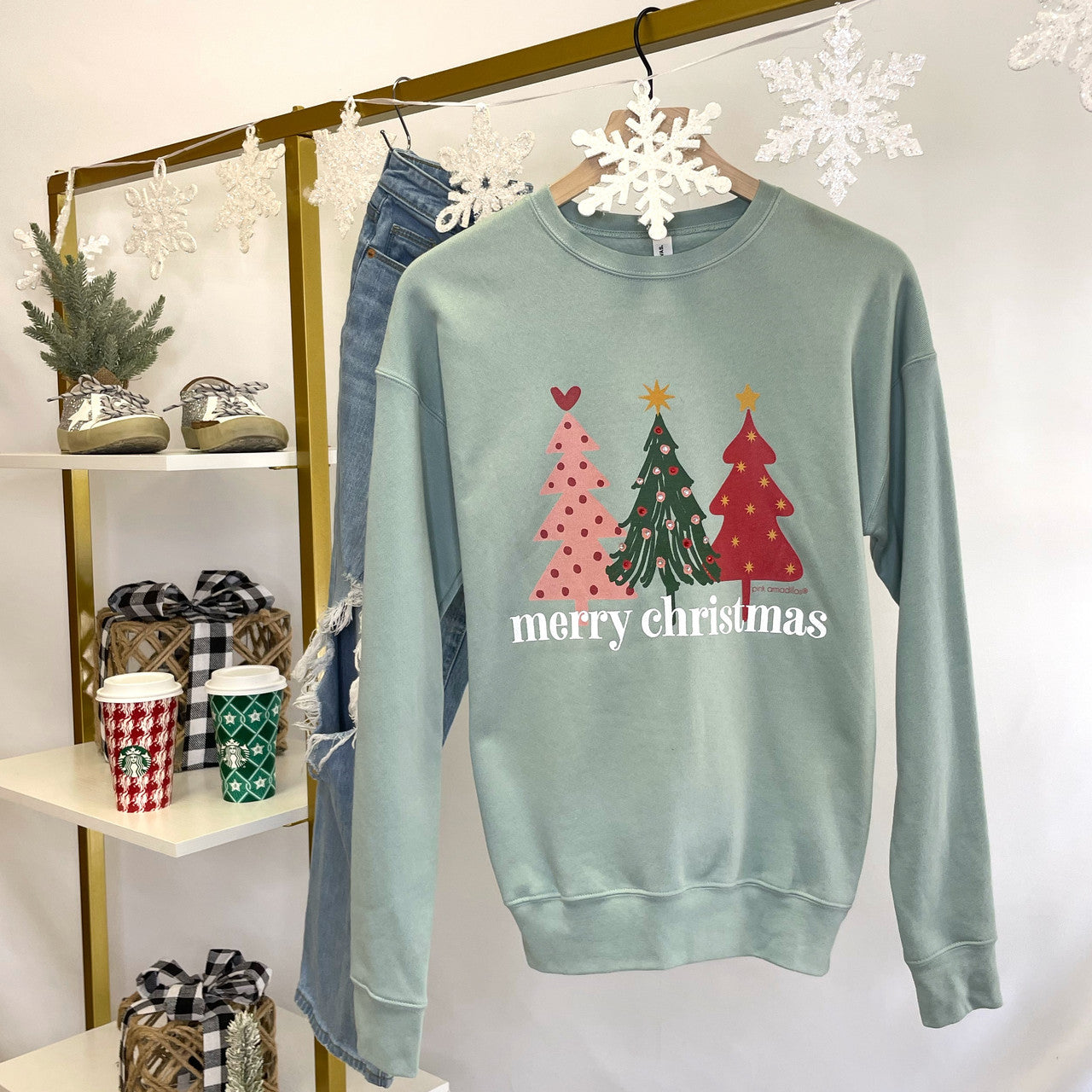 Merry Christmas 3 Trees ...Sweatshirt