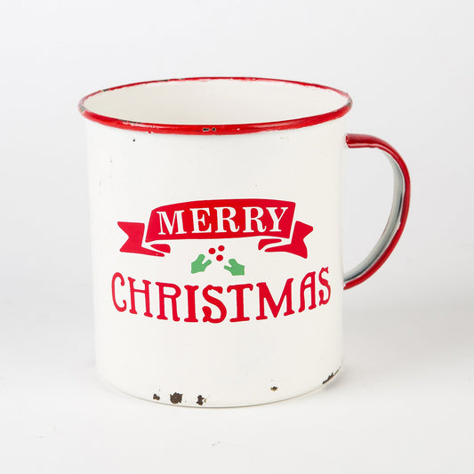Merry Christmas Metal Mug