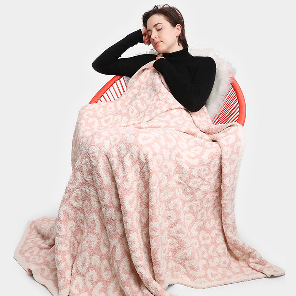 Leopard Printed Microfiber Blanket