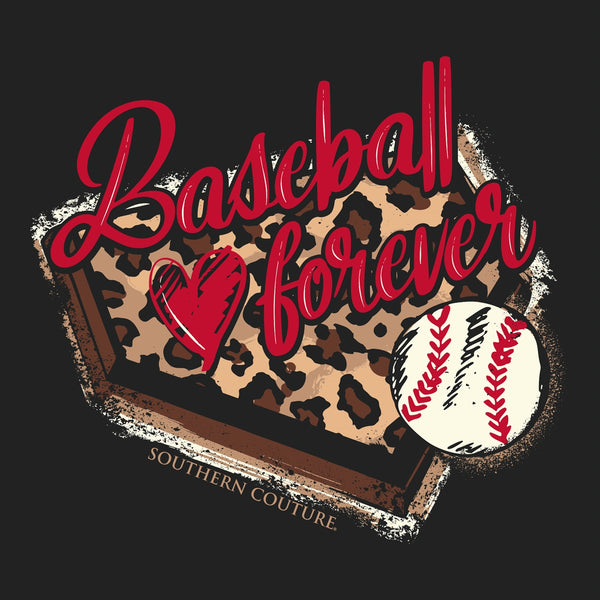 Soft Baseball Forever Black T-Shirt