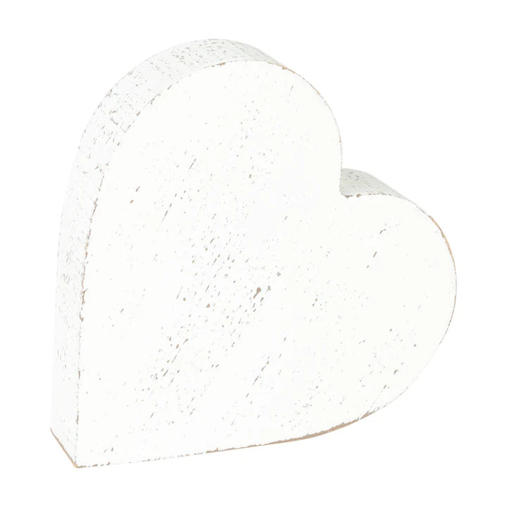 White Distressed Heart