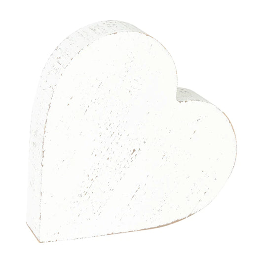 White Distressed Heart