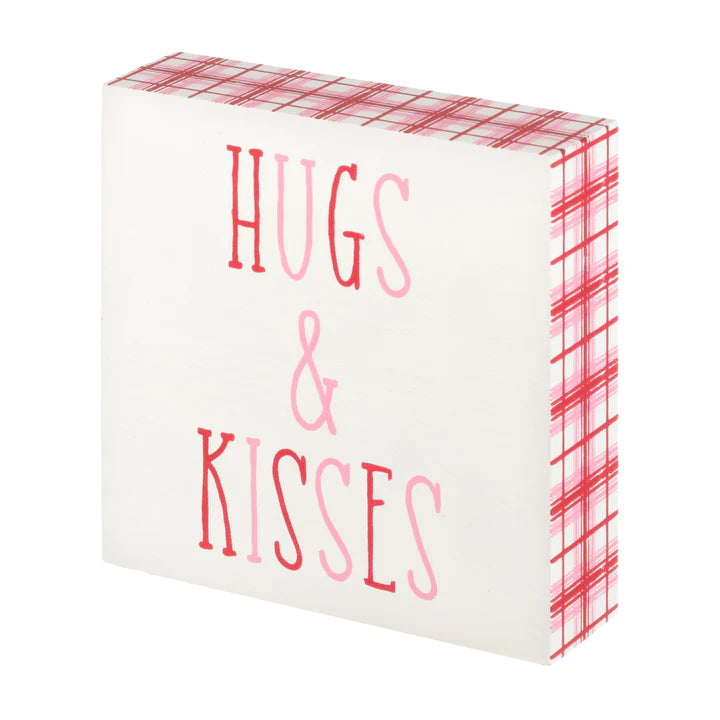 Hugs Kisses Plaid Block