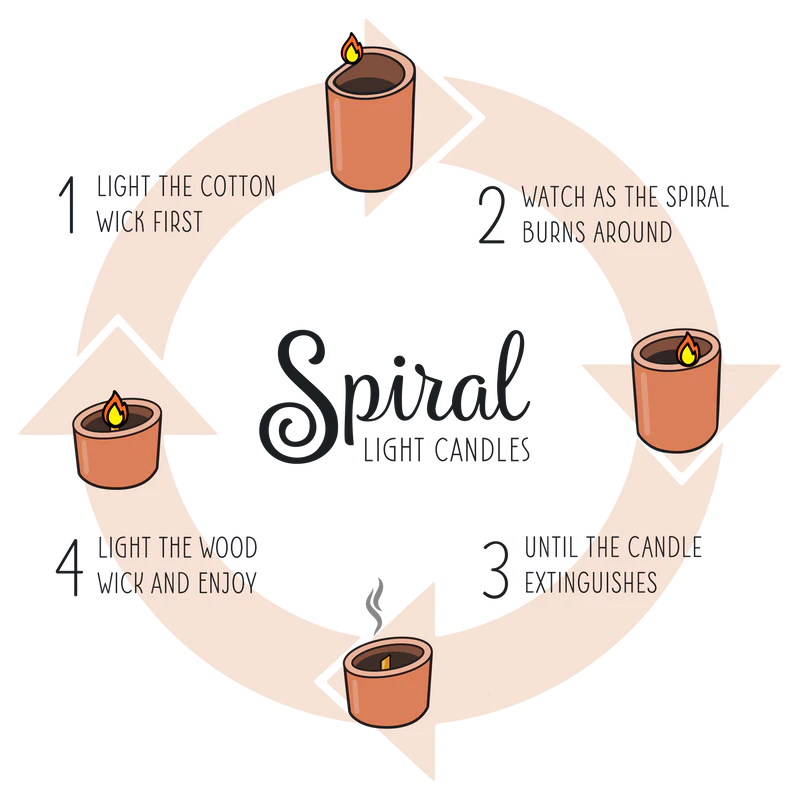 Spiral Light Candle Orange +Cloves