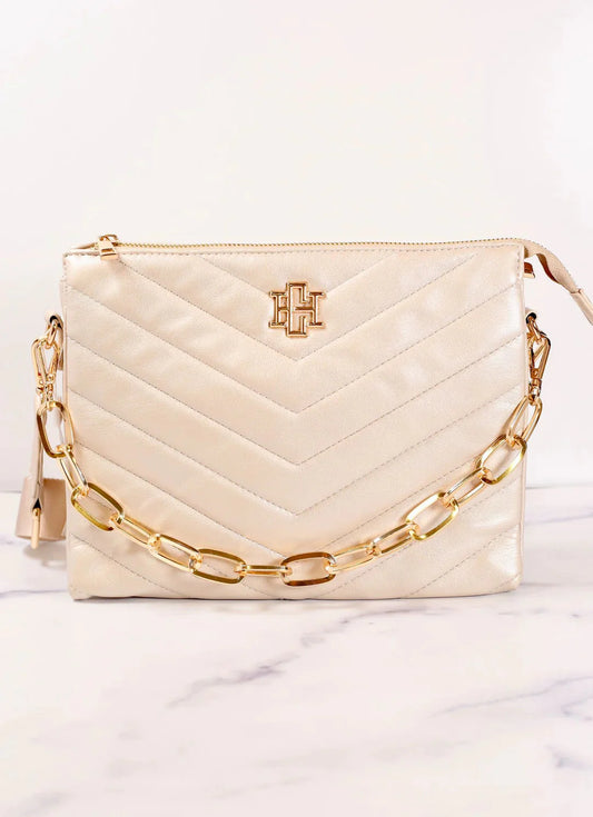 Ariana Metallic Sand Crossbody