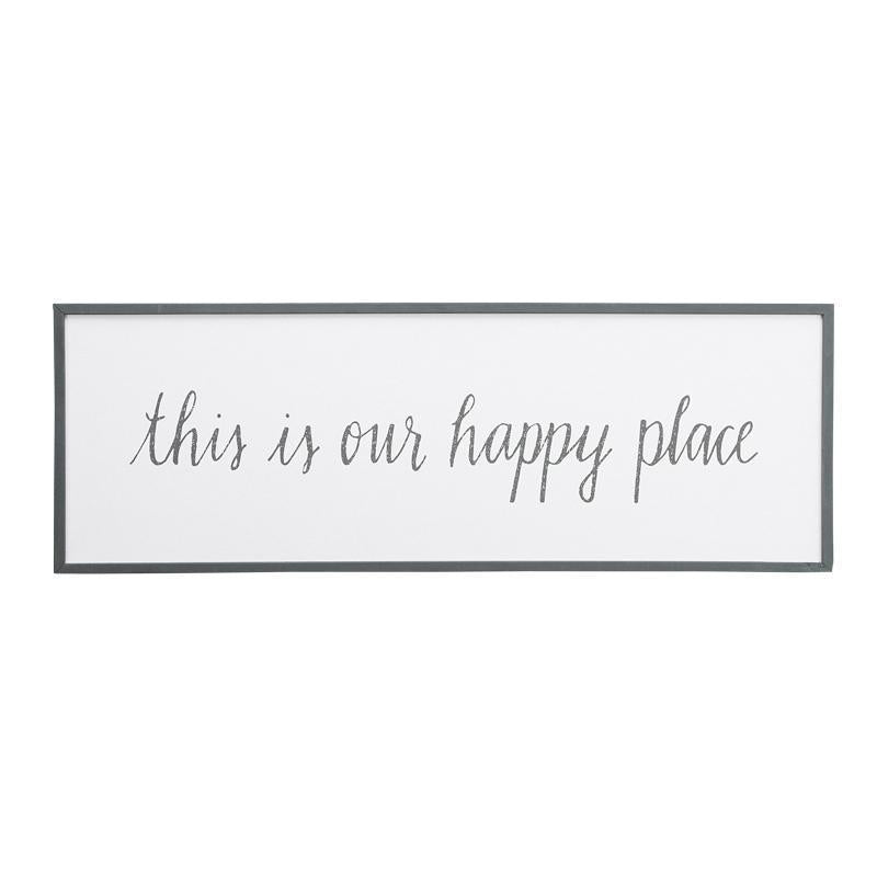 Our Happy Place Framed Board