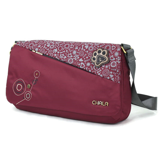 Chala Envoy / Burgundy Bag with Pawprint Detailing