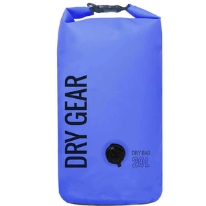 Dry Gear Waterproof Outdoor Travel Bag - 20L Day Pak - Blue