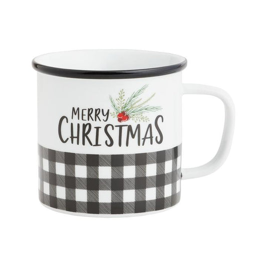 Christmas Check Camp Mug