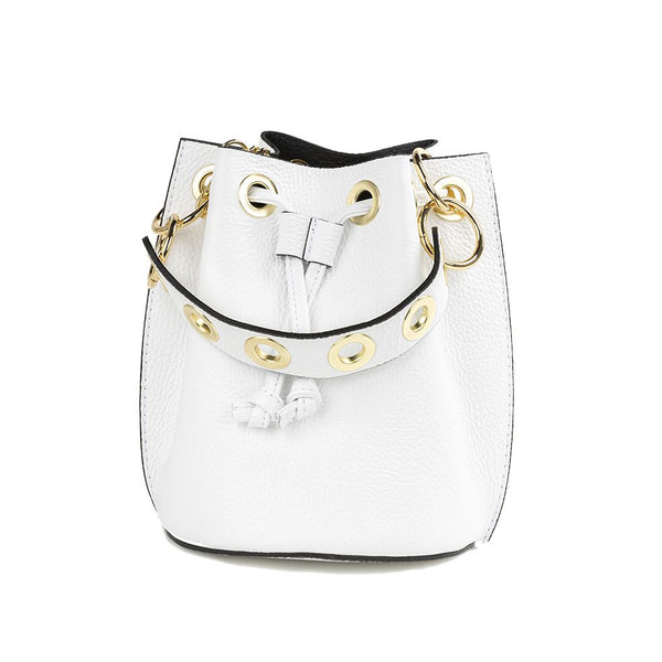 Genuine Leather Small Bucket Bag