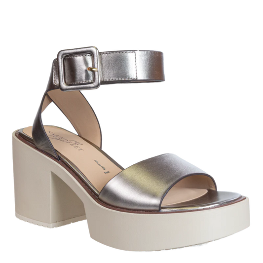 Gunmetal Heeled Sandals