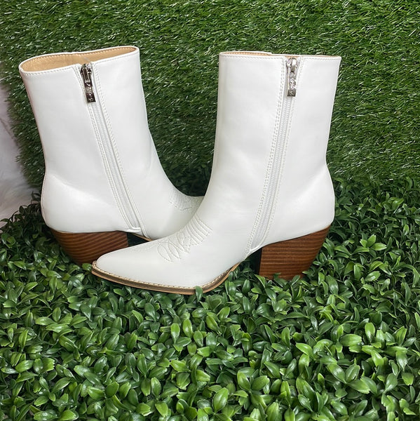 Fancy White Booties