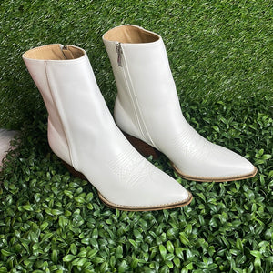 Fancy White Booties