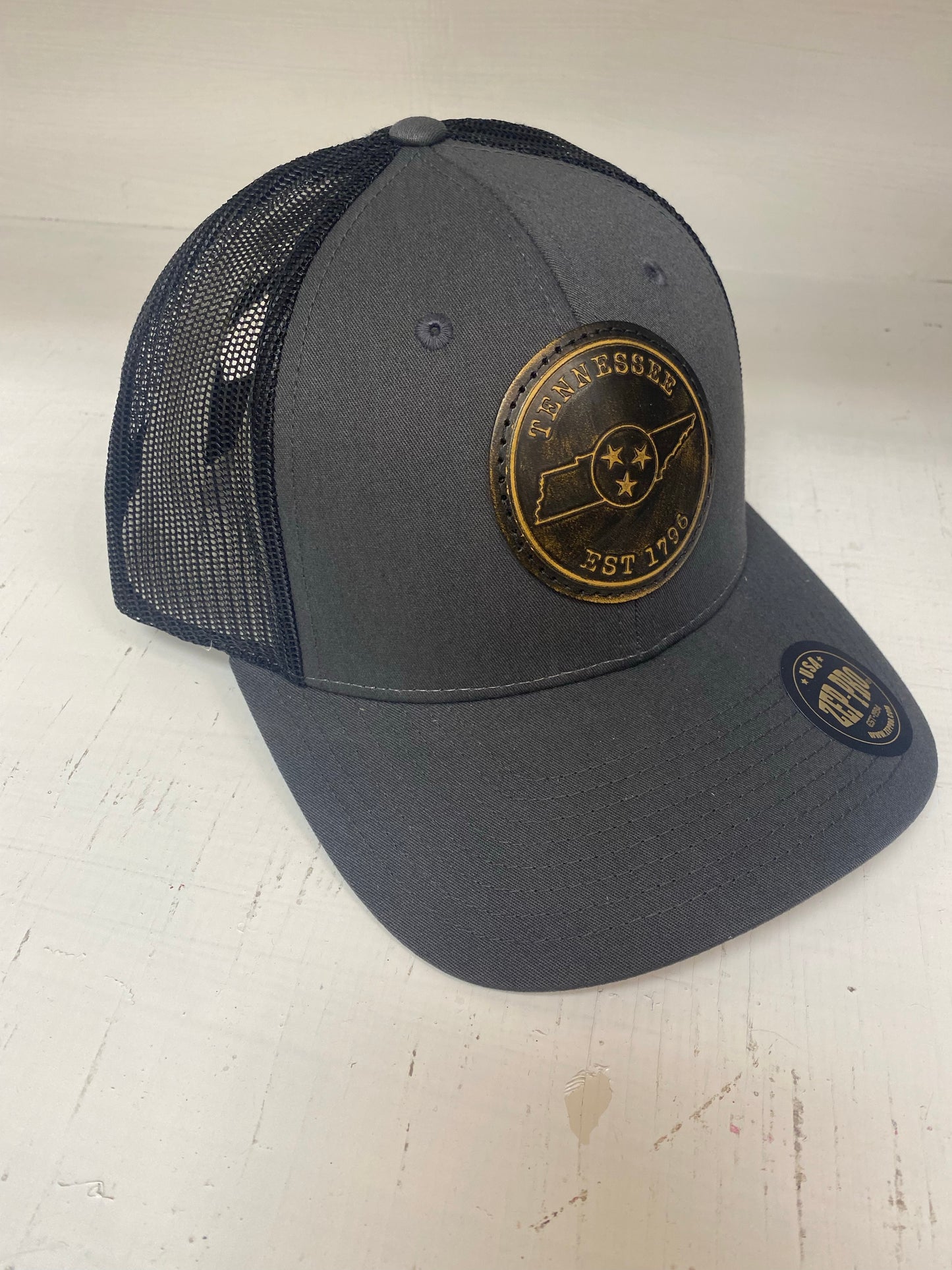 Men's Leather Patch Hat