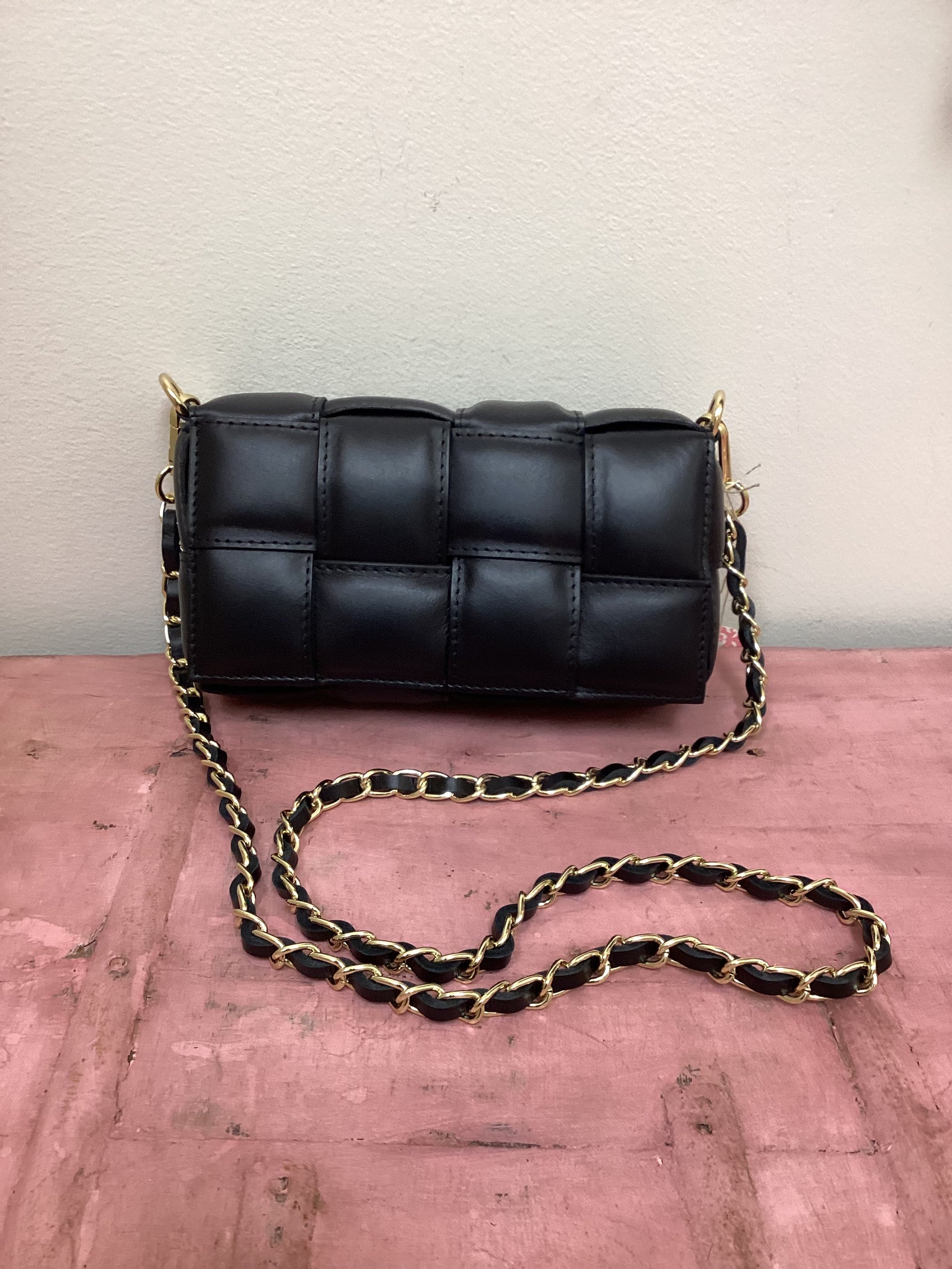 Genuine Leather Braided Small Bag