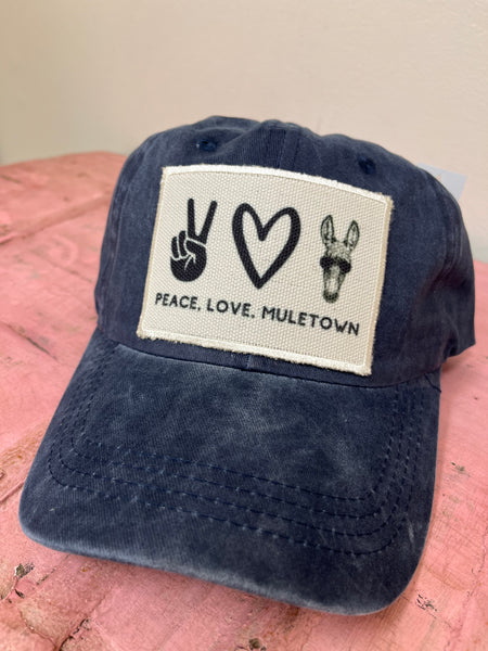Peace Love Muletown Cap