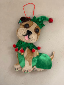 Christmas Dog Felt Ornaments