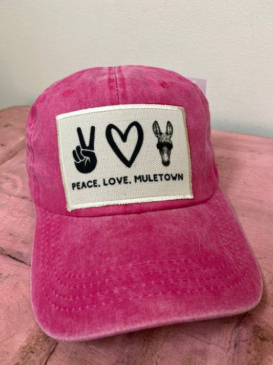 Peace Love Muletown Cap