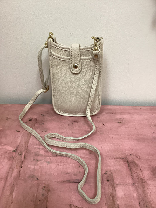 Genuine Leather Cellphone Crossbody w/Snap