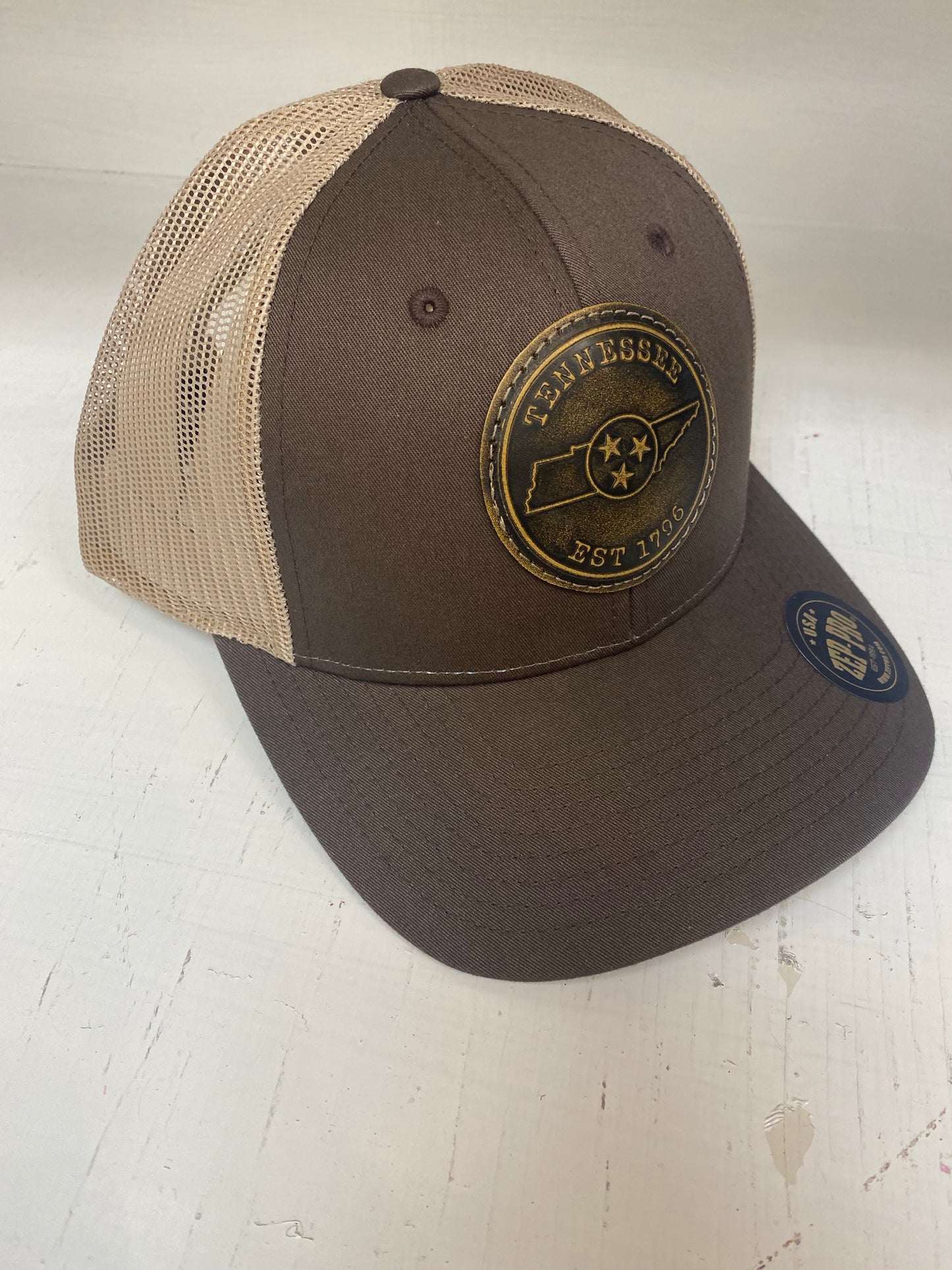 Men's Leather Patch Hat