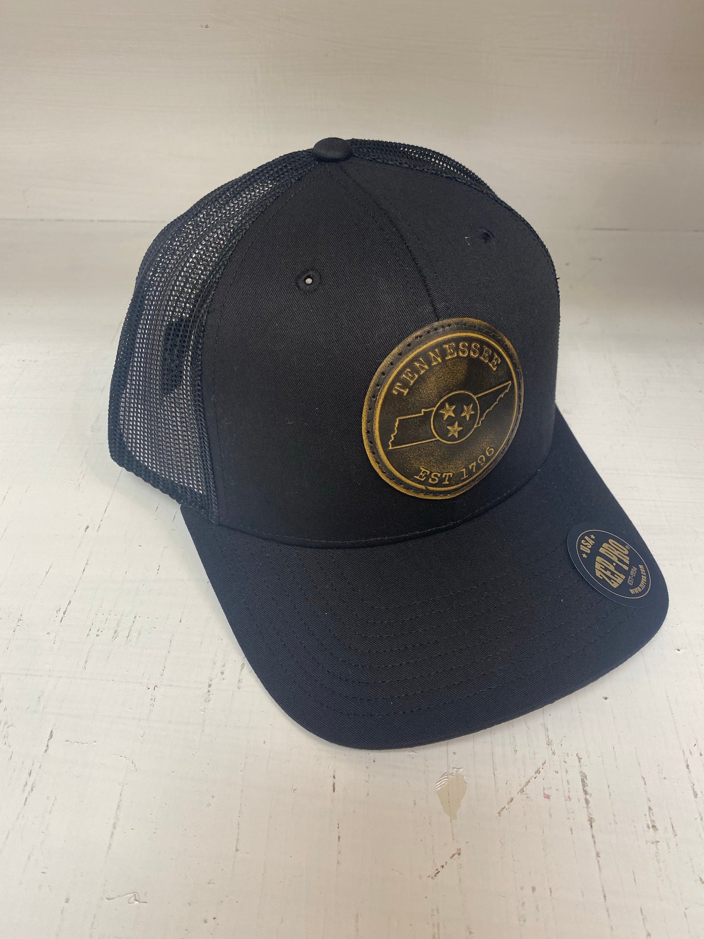 Men's Leather Patch Hat