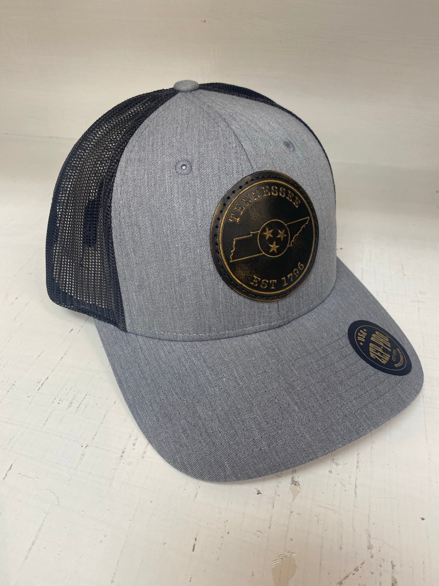 Men's Leather Patch Hat