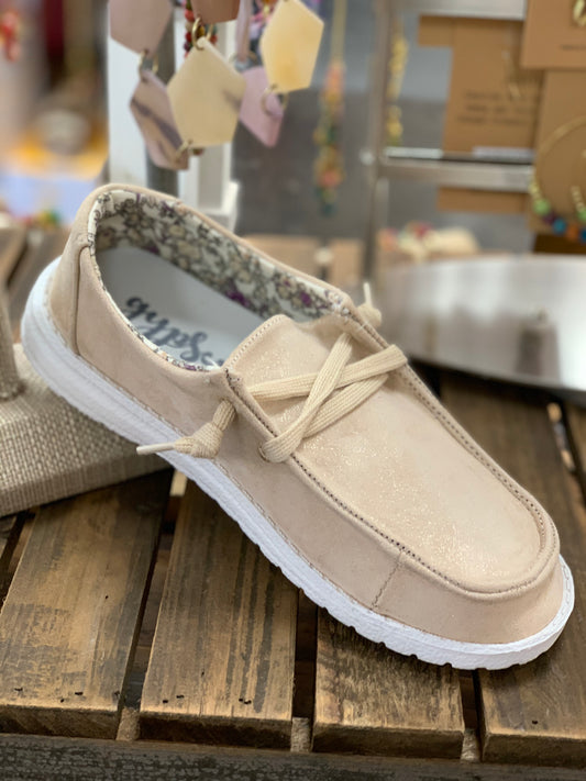 Women's Nude Lace Up Slip On (MoonShine)