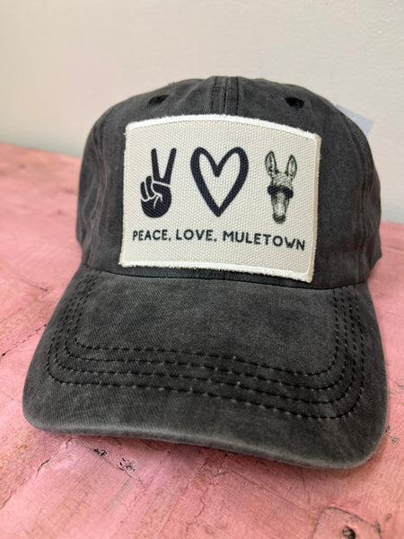 Peace Love Muletown Cap