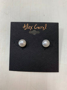 Single Pearl Stud Earrings