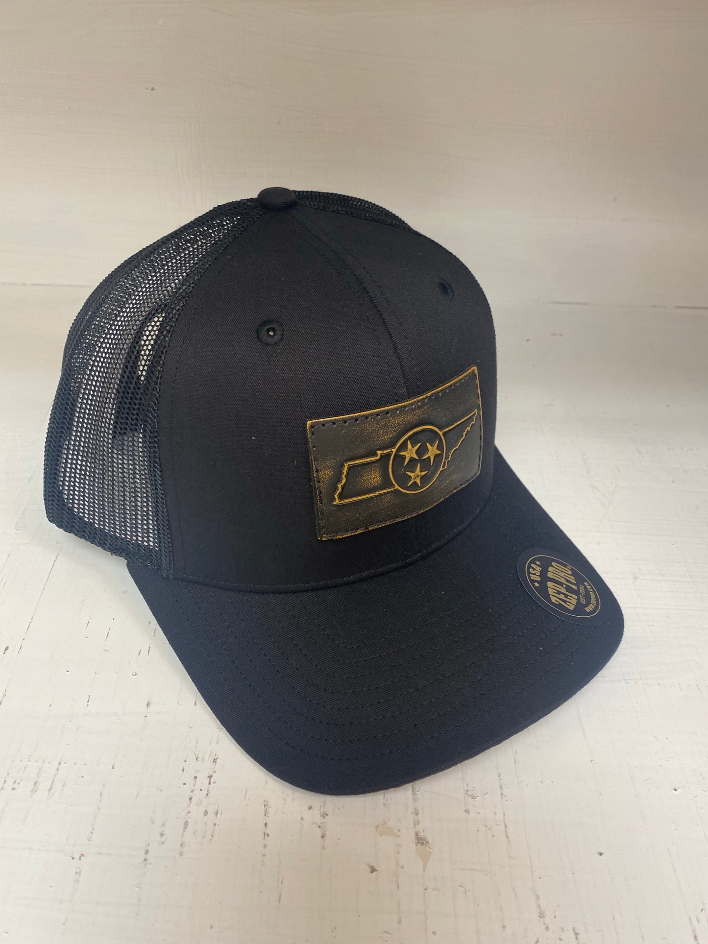 Men's Leather Patch Hat