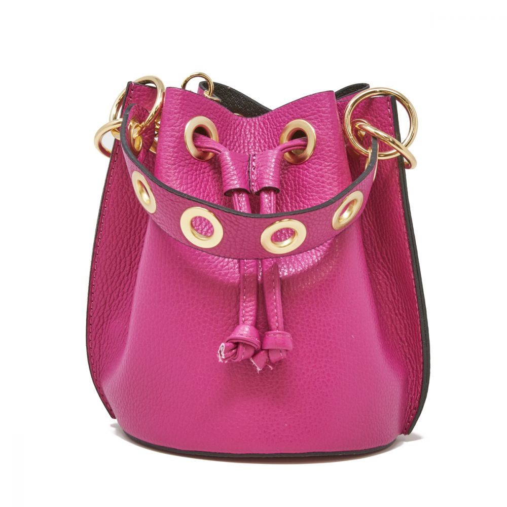 Genuine Leather Small Bucket Bag