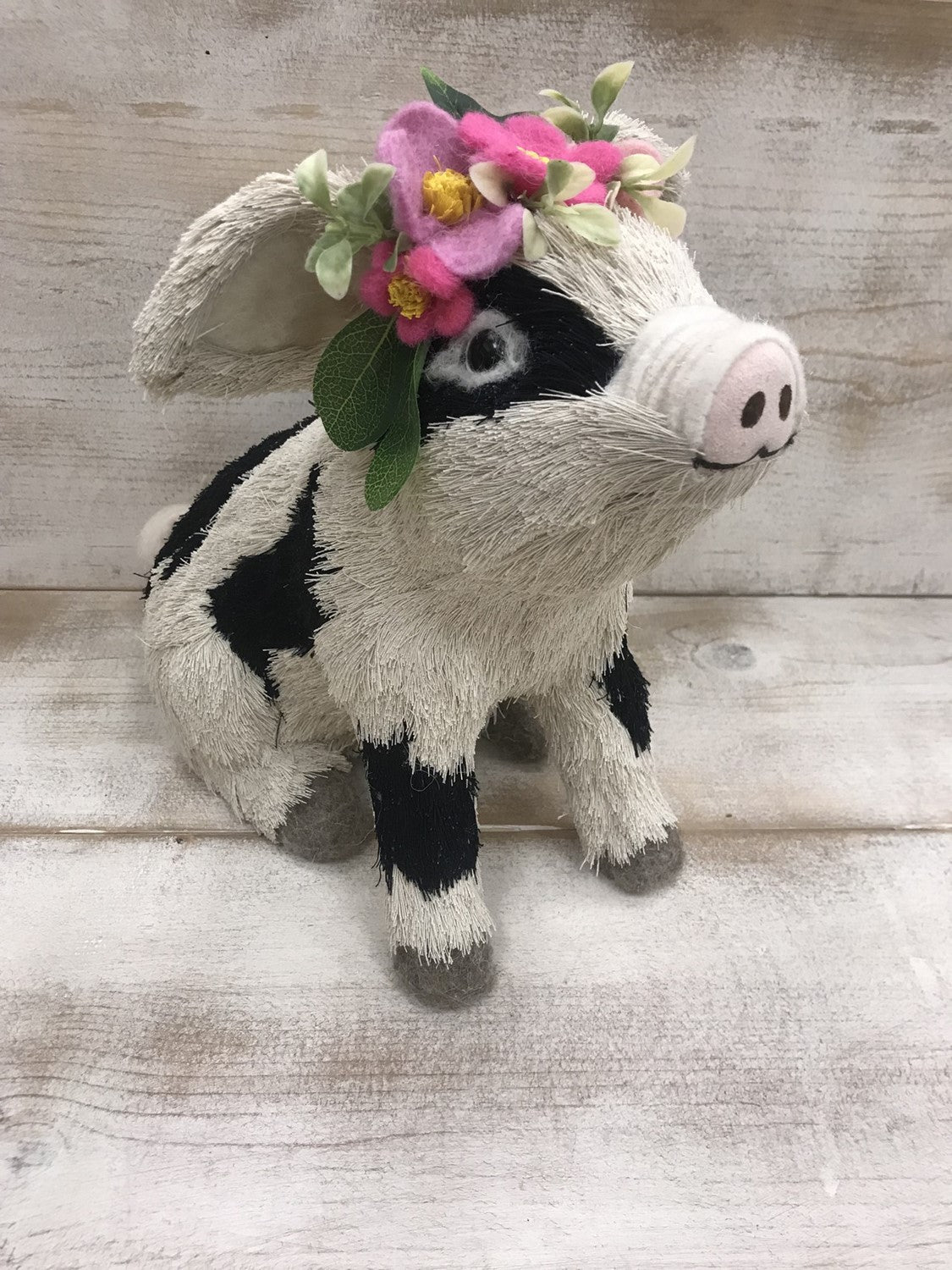 Spotted Pig with Flowers