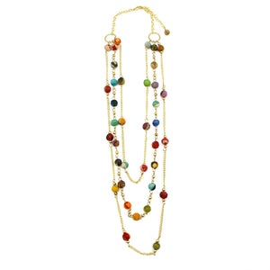Handcrafted Aasha Triple Beaded Necklace