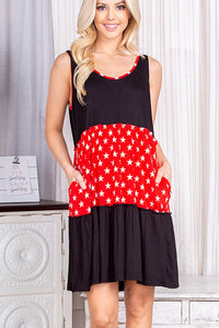 Red Star Dress And Black