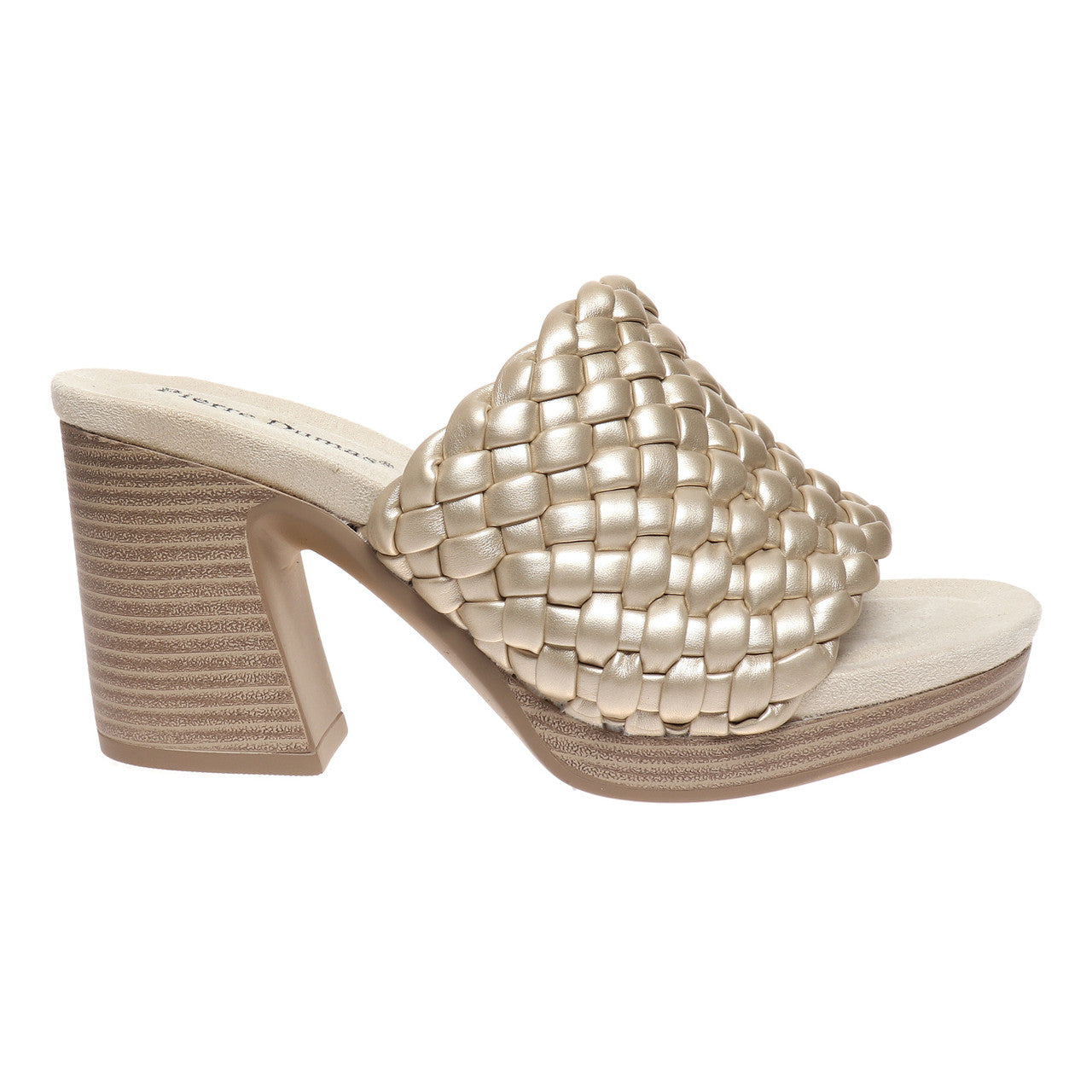 Gold Braided Slip On Wedge