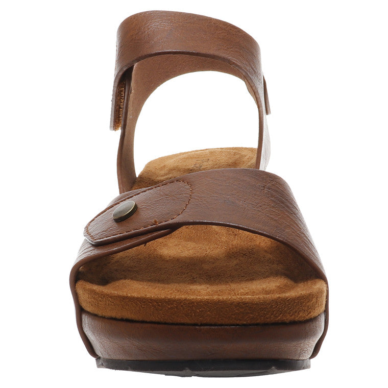 Cognac Single Strap Sandal