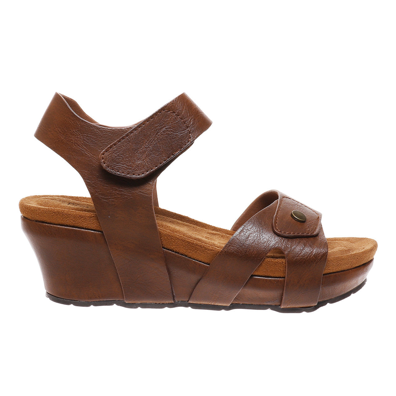 Cognac Single Strap Sandal