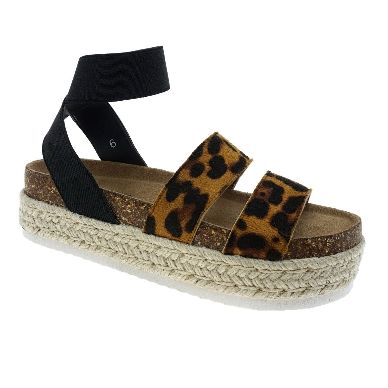 Pierre Dumas Leopard /Black Suede Wedge