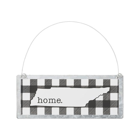 Tennessee Home BW Tin Ornament+-