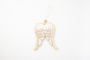 Wood Angel  Wing Ornament