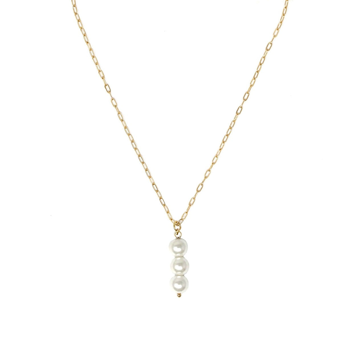 Gold Pearl Diana Necklace