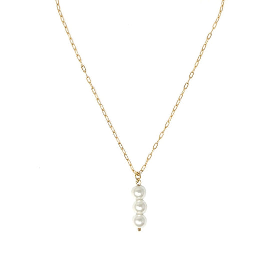 Gold Pearl Diana Necklace