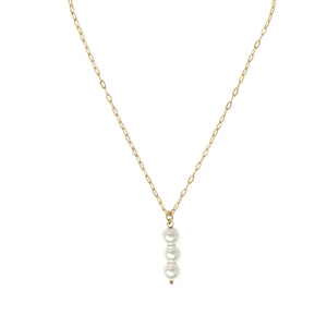 Gold Pearl Diana Necklace