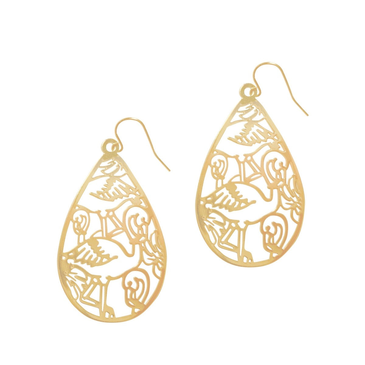 Gold Flamingo Maya Earrings