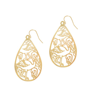 Gold Flamingo Maya Earrings