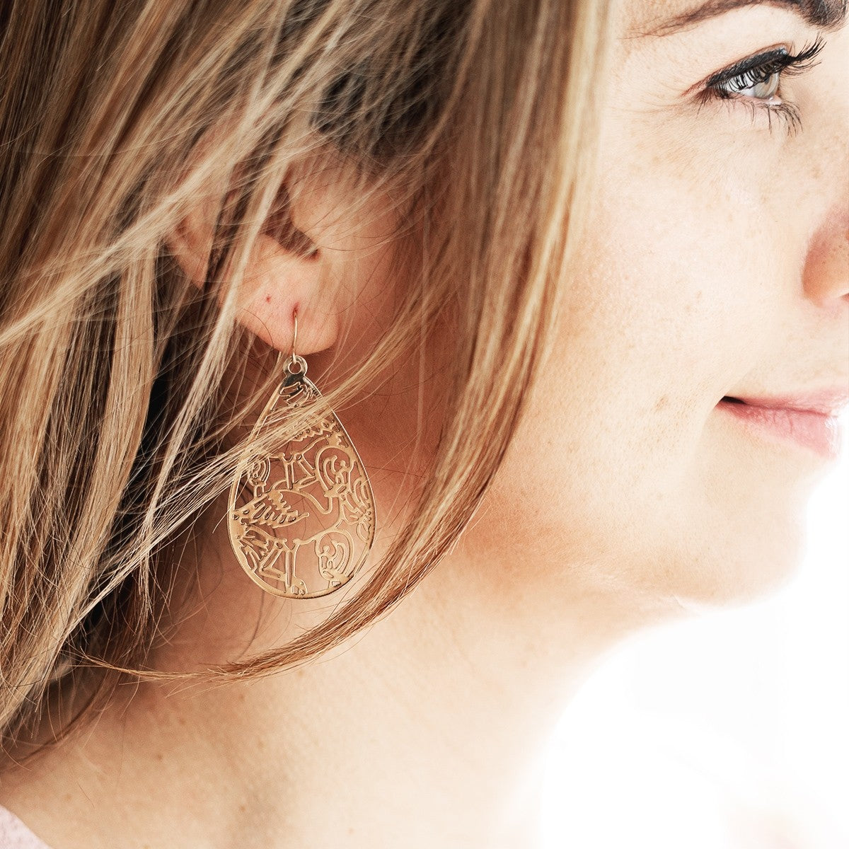 Gold Flamingo Maya Earrings