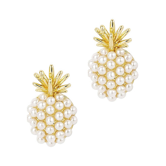 Pearl Pineapple Earrings