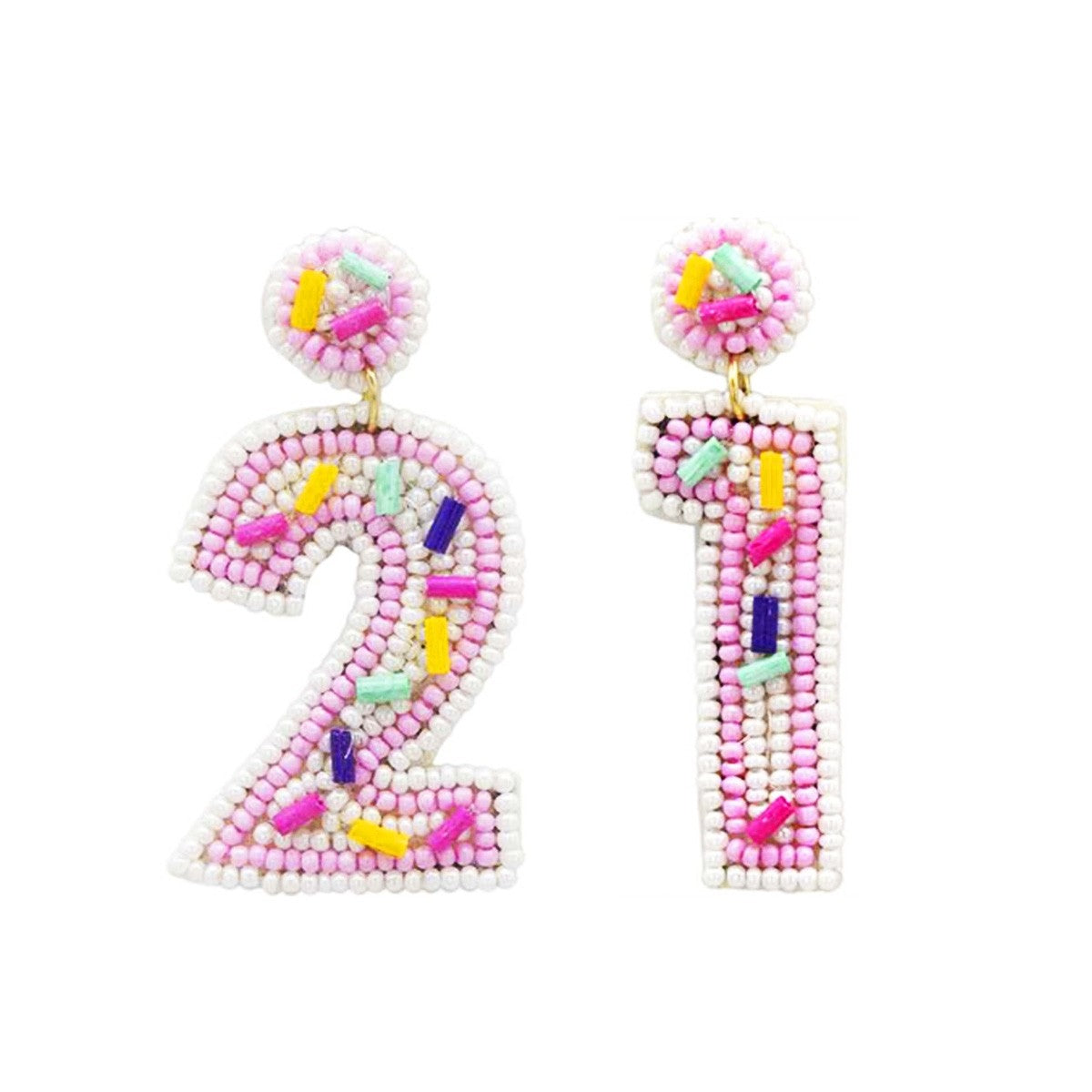 21st Birthday Queen Earrings