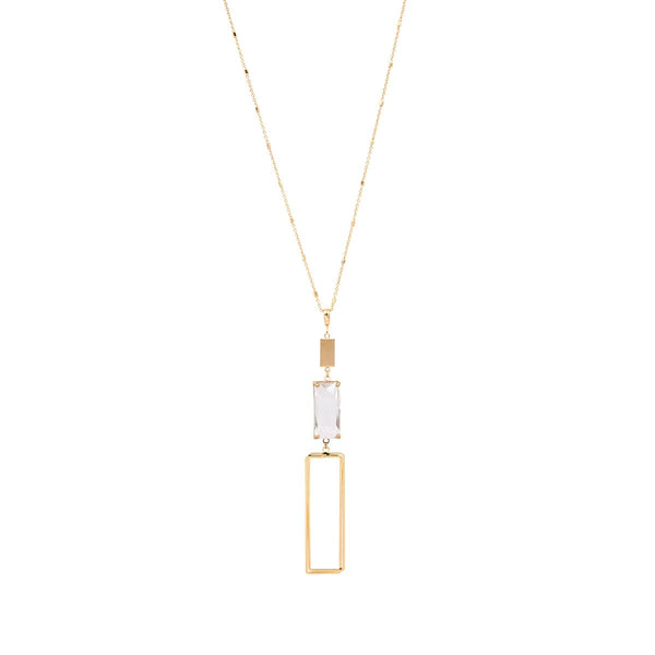 Gold Street Chic Necklace w/Crystal