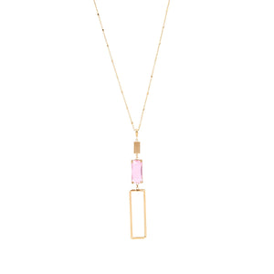 Gold Street Chic Necklace w/Crystal